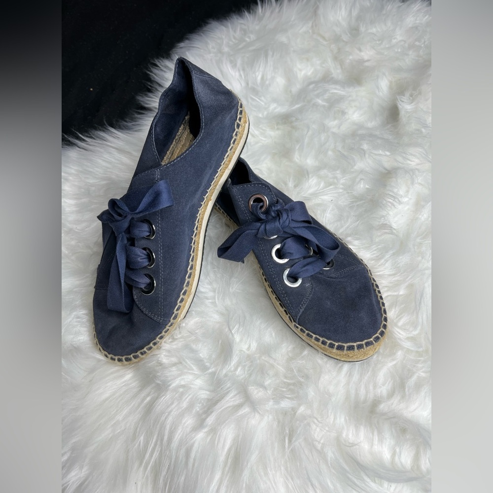 Women’s Bimba Y Lola Blue Suede Lace-Up Espadrille Sneakers Size 39 or US 9